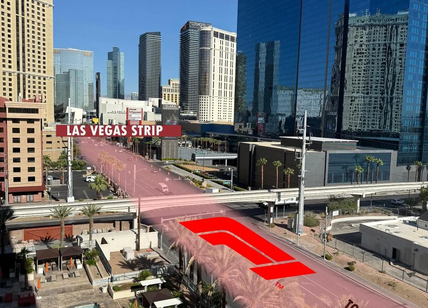 Lägenhetshotell Eclipse Studio At Mgm Signature Tower 3 Balcony Strip View F1 Track View Las Vegas